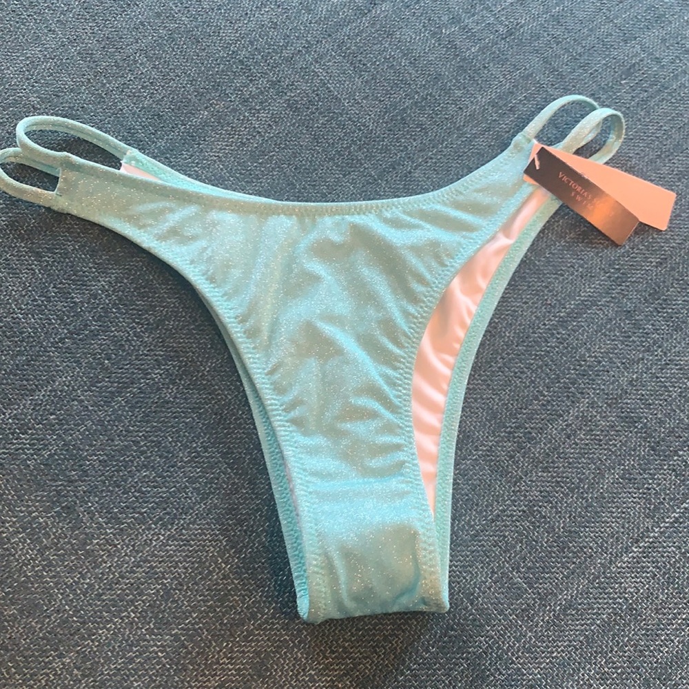 Victoria’s Secret cheeky turquoise shimmer bikini bottoms